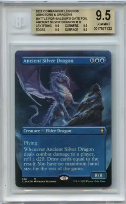 GEM Mint ** BGS Quad 9.5s! ** Foil Ancient Silver Dragon (Borderless) CLB MTG - Image 1