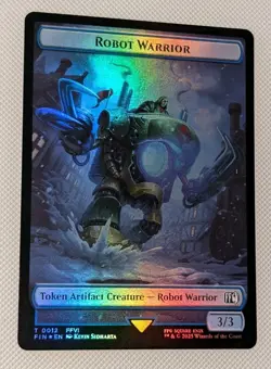 MTG *FOIL * Final Fantay Token SEPHIROTH, ONE-WINGED ANGEL ** ROBOT WARRIOR NM - Image 2