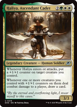 x1 Haliya, Ascendant Cadet EOE Edge of Eternities MTG 218 M/NM 1x - Image 1