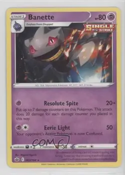 Banette Pokemon Sword & Shield Chilling Reign #063 08ql - Image 1