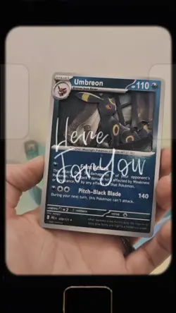 Pokemon 3d Art Card Art umbreon prismatic crd1247 - Image 2