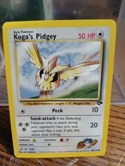 Koga’s Pidgey 80/132 NM Gym Challenge Pokemon Pokemon WoTC Vintage Heroes - Image 1