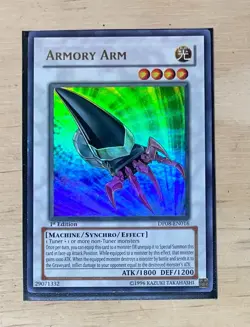 Yugioh Armory Arm DP08-EN016 1st Edition Ultra Rare LP - Image 1
