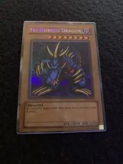 Yugioh Tri-Horned Dragon Lob-000, 1st Edition - Image 1