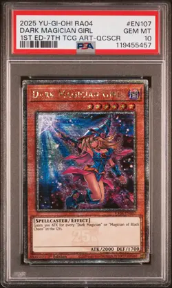 Yugioh PSA 10 2025 Dark Magician Girl RA04-EN107 QCR 1st Edition "7th Art" *5457 - Image 1