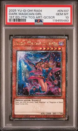 Yugioh PSA 10 2025 Dark Magician Girl RA04-EN107 QCR 1st Edition "7th Art" *5460 - Image 1