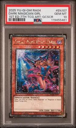 Yugioh PSA 10 2025 Dark Magician Girl RA04-EN107 QCR 1st Edition "7th Art" *5461 - Image 1