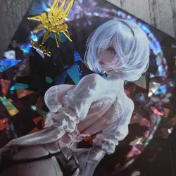 White Lace 2B YoRHa NieR:Auto Automata Sexy Waifu Holo Foil ACG Card B20 - Image 2