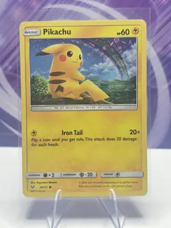 Pikachu 28/73 Holo Shining Legends Pokemon Card - Image 1