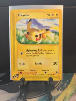 Pokemon Pikachu TCG Expedition Card 124/165 Regular Common HP - Image 1