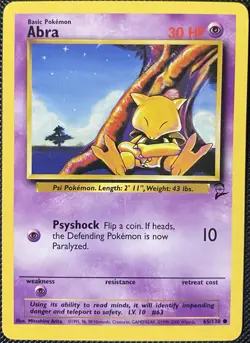 Abra 065/130 Base Set 2 Regular - Pokemon Card - Image 1