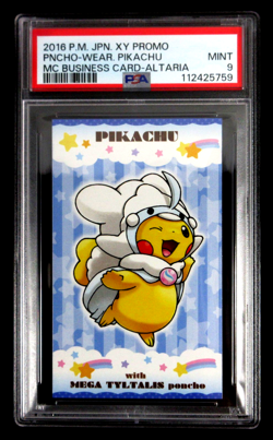 PSA 9 Pokemon Card Poncho Pikachu Mega Altaria Japanese Business XY Promo 2016 - Image 1