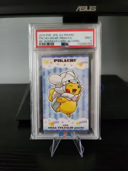 PSA 9 Pokemon Card Poncho Pikachu Mega Altaria Japanese Business XY Promo 2016 - Image 1