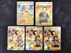 3x Different Secret Rare Pokemon Trainer Card Lot 5x Cards Total - Image 1