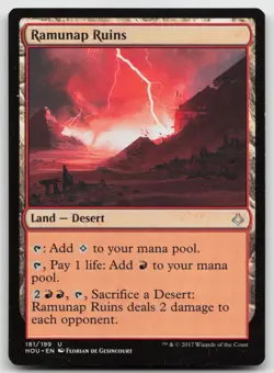 MTG Ramunap Ruins U Hour of Devastation 181 LP - Image 1
