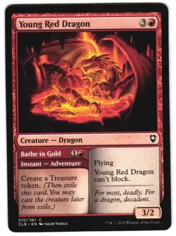Young Red Dragon 210 C Commander Legends: Battle for Baldur's Gate NM MTG - Image 1