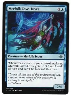 Merfolk Cave-Diver 65 U The Lost Caverns of Ixalan NM MTG - Image 1