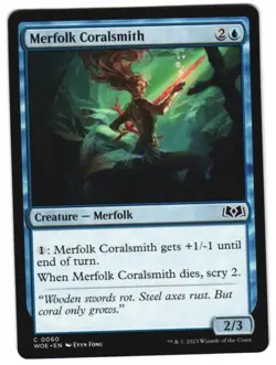 Merfolk Coralsmith 60 C Wilds of Eldraine NM MTG - Image 1
