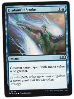 Disdainful Stroke 47 U Wilds of Eldraine NM MTG - Image 1