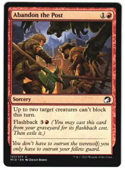 Abandon the Post 127 C Innistrad: Midnight Hunt NM MTG - Image 1