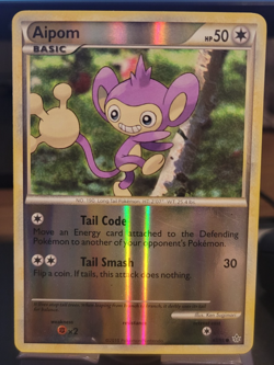 Pokemon TCG HS Unleashed Aipom Reverse Holo Common 43/95 NM/M Condition - Image 1