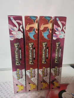 Pokemon x2 Celebrations Lance's Charizard V And x2 Dark Sylveon V Sealed Boxes - Image 3