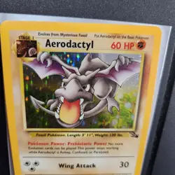 Pokemon TCG Aerodactyl 1/62 Holo Unlimited Fossil LP Great Condition - Image 2