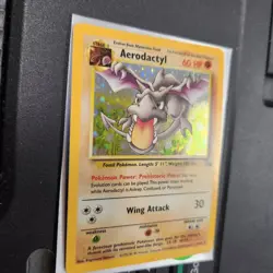 Pokemon TCG Aerodactyl 1/62 Holo Unlimited Fossil LP Great Condition - Image 3