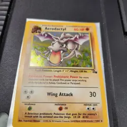 Pokemon TCG Aerodactyl 1/62 Holo Unlimited Fossil LP Great Condition - Image 5