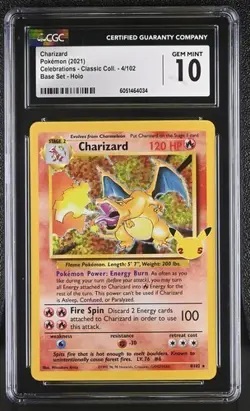CGC 10 CHARIZARD 4 CELEBRATIONS CLASSIC COLLECTION POKEMON GEM MINT - Image 1