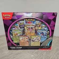 Pokemon - Tera Team Premium Collection Box - 9 Booster Packs TCG - New - Image 1