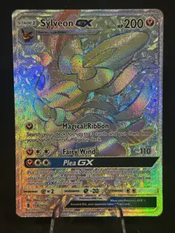 Sylveon GX 2017 Pokemon Sun & Moon Guardians Rising Secret FA #158/145 * NM - Image 1