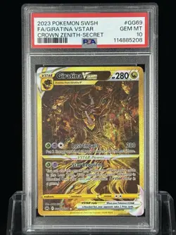 PSA 10 GEM MINT Giratina VStar Crown Zenith Gold Full Art Pokemon GG69/GG70 - Image 1