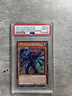Yugioh Card 1st Ed The Chaos Creator Secret R PSA 10 Gem Mt BLCR-EN070 2022 (1) - Image 1
