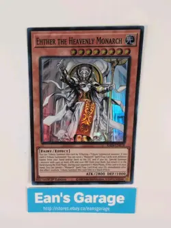 YuGiOh Ehther The Heavenly Monarch 1st Edition RA04-EN018 Super Rare - MN - Image 2