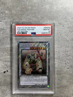 Yugioh Card 1st Ed Colossal Fighter Secret R PSA 10 Gem Mint RA03-EN200 2024 (1) - Image 1