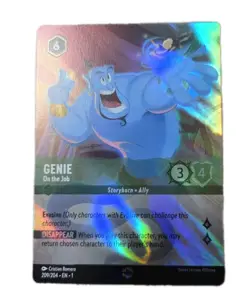 Genie On the Job (Enchanted) The First Chapter Lorcana Card Double Sword Error! - Image 1