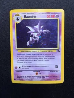 Haunter 6/62 Fossil Set Rare Holo WOTC Pokemon Card - Vintage - Image 1