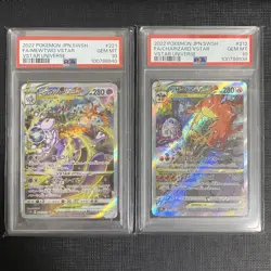 Pokemon Card Mewtwo VSTAR Charizard VSTAR PSA 10 Consecutive Serial - Image 1