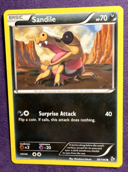Sandile 56/106 - XY: Flashfire - Common Card - Regular - Pokemon (LP) - Image 1