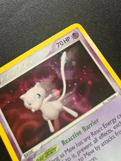 Pokemon TCG Card - MEW 4/17 - Pop Series 4 HOLO RARE - LP - SWIRL - Image 2