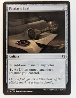 Patriar's Seal Commander Legends: Battle for Baldur's Gate Regular, NM - MTG - Image 1