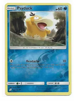 2019 Pokemon Sun and Moon Team Up Reverse Foil #26 PSYDUCK - Image 1