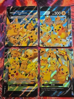 Pikachu V-Union SwSH Black Star Promo Set of 4●GERMAN●POKEMON●PROMO●NM●A137 - Image 1