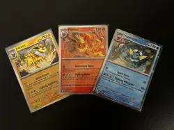 Pokemon Jolteon Flareon Vaporeon SVP 167 168 169 Promo Set Holo Prismatic - Image 1