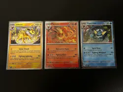 Pokemon Jolteon Flareon Vaporeon SVP 167 168 169 Promo Set Holo Prismatic - Image 2