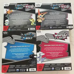 Pokemon Black Bolt White Flare Binder Poster Victini llustration Collection Set - Image 2