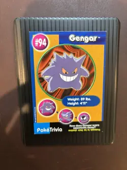 Pokemon Gengar Burger King Trivia #94 1999 Non-Perforated LP - Image 1