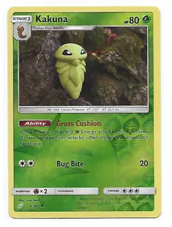 2019 Pokemon Sun and Moon Team Up Reverse Foil #4 KAKUNA - Image 1