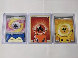 Pokemon Art signed Charizard Pikachu Snorlax Custom FanArt Pokemon Cards Painted - Image 1